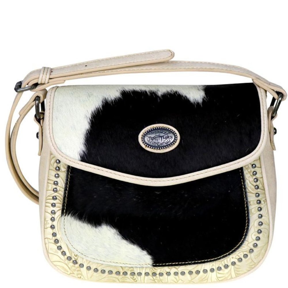 Trinity Ranch Leather Hair-on Saddle Bag